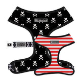 Frenchie Duo Reversible Harness - Bad To The Bone from Frenchie Bulldog