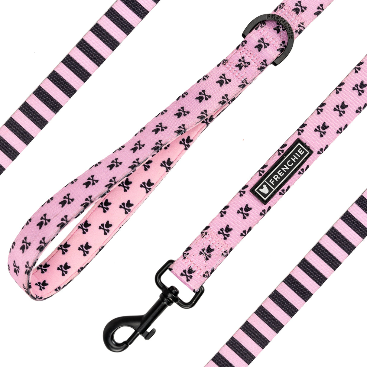 Frenchie Comfort Leash - Pink Bad to the Bone from Frenchie Bulldog