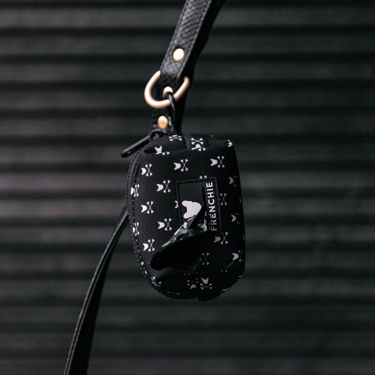 Frenchie Poo Bag Holder- Bad to the Bone from Frenchie Bulldog
