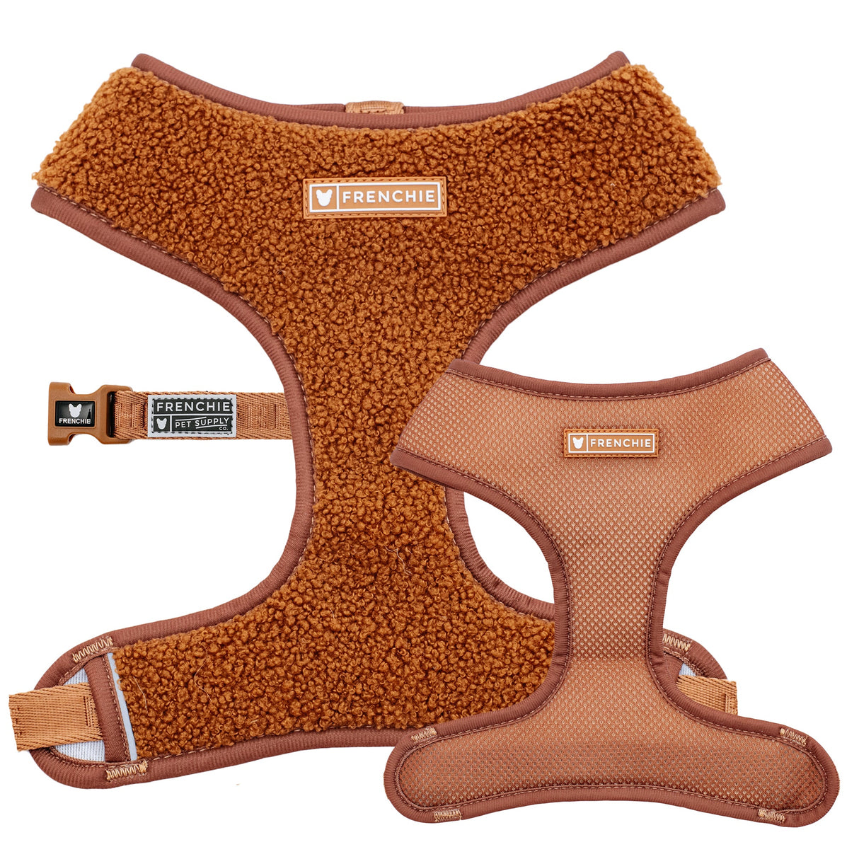 Frenchie Duo Reversible Harness - Teddy Brown from Frenchie Bulldog