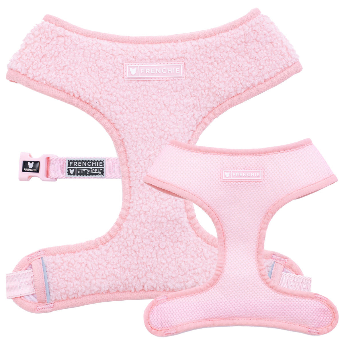 Frenchie Duo Reversible Harness - Teddy Pink from Frenchie Bulldog