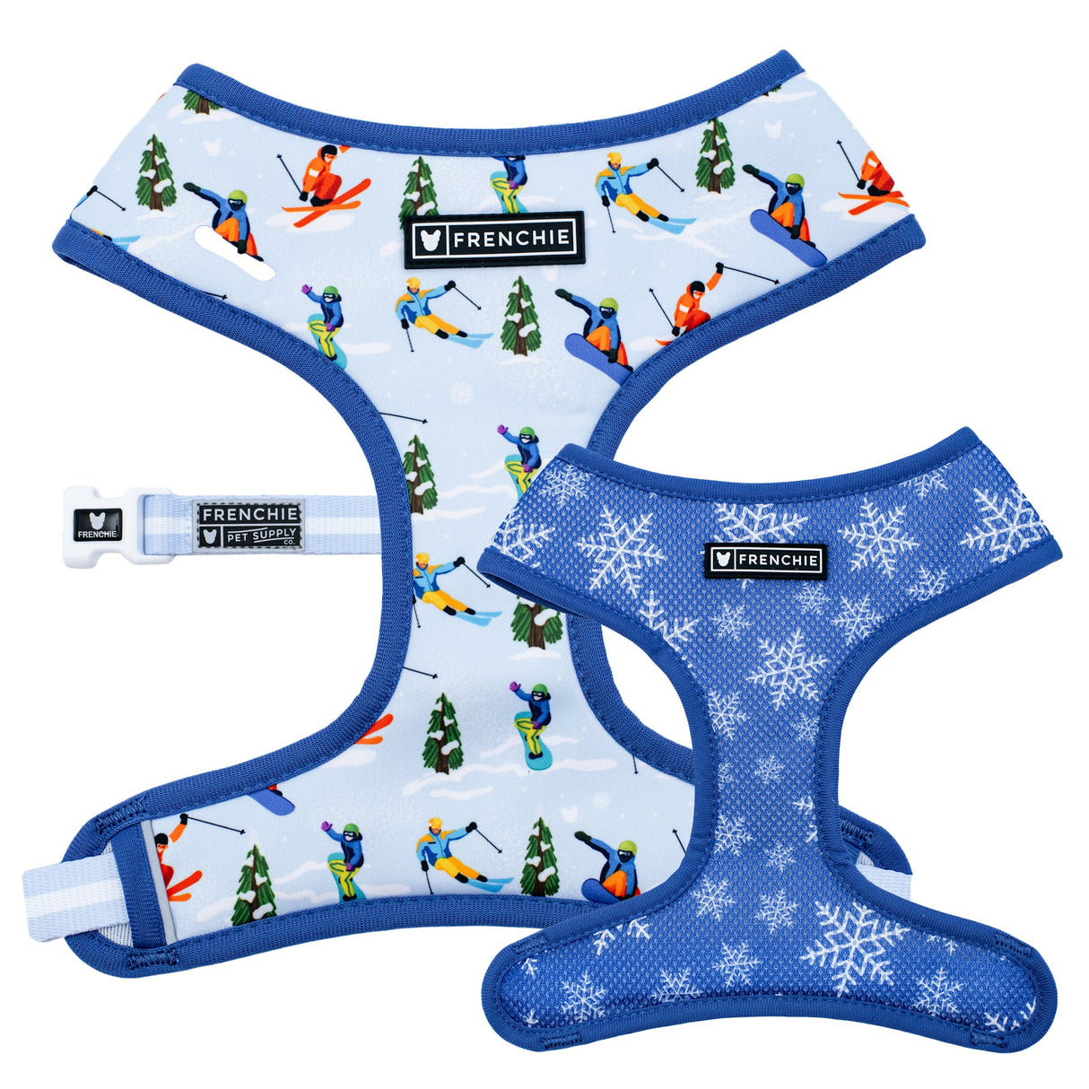 Frenchie Duo Reversible Harness - Ski Club from Frenchie Bulldog