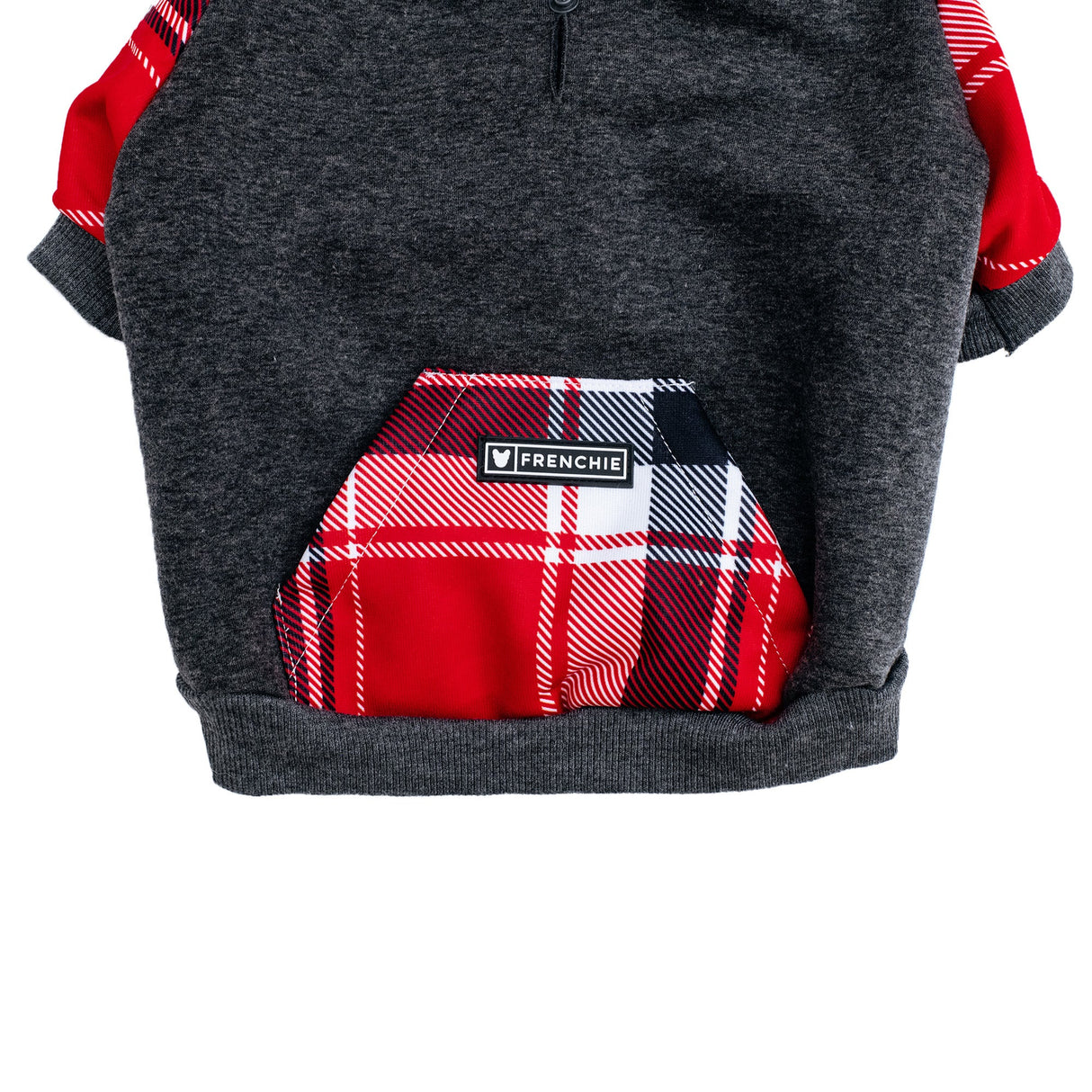 Frenchie Dog Hoodie - Scarlet Plaid from Frenchie Bulldog