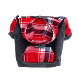 Frenchie Dog Hoodie - Scarlet Plaid from Frenchie Bulldog