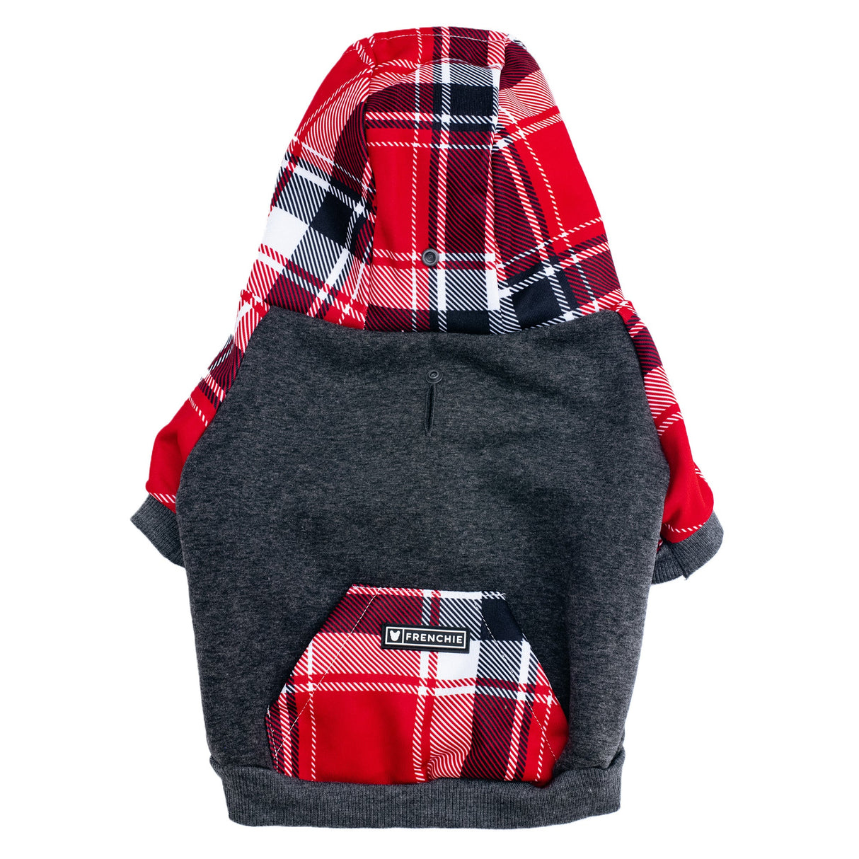 Frenchie Dog Hoodie - Scarlet Plaid from Frenchie Bulldog