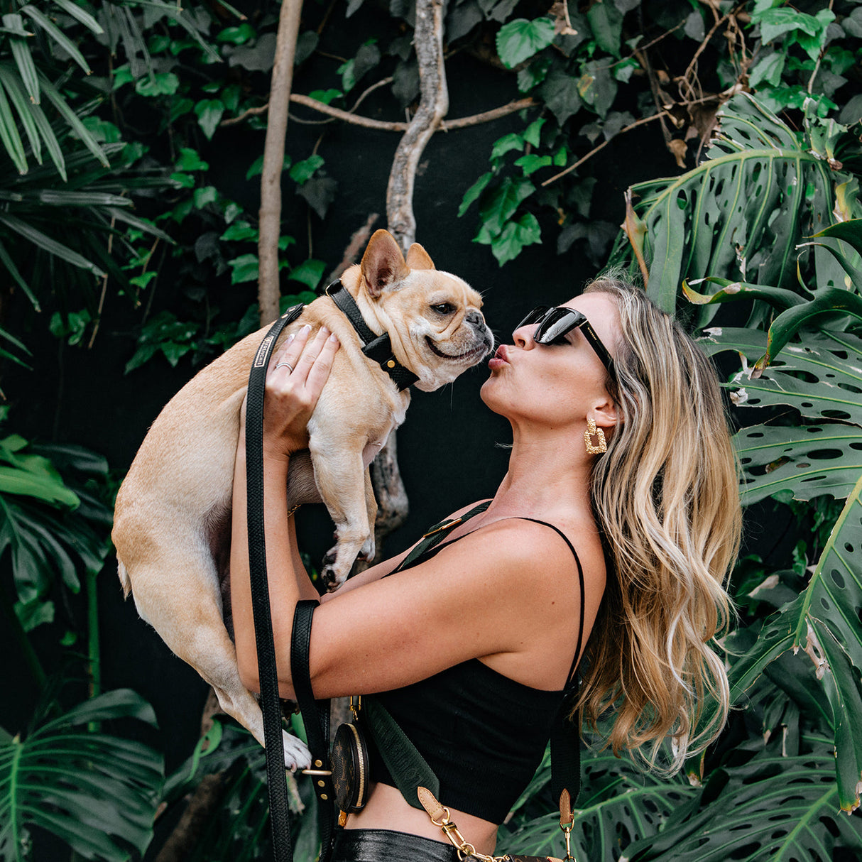 Vegan Leather- Black Croc from Frenchie Bulldog
