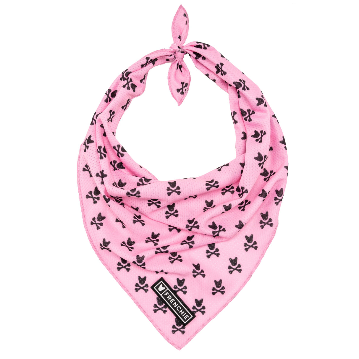 Frenchie Cooling Bandana - Pink Bad to the Bone from Frenchie Bulldog