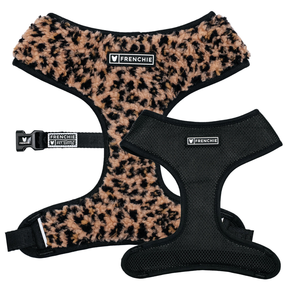 Frenchie Duo Reversible Harness - Teddy Leopard from Frenchie Bulldog