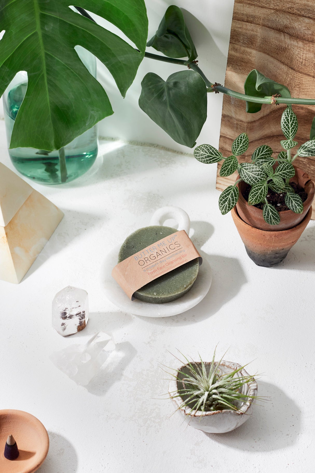 Face Wash Facial Cleansing Bar with French Green Sea Clay  from Butter Me Up Organics