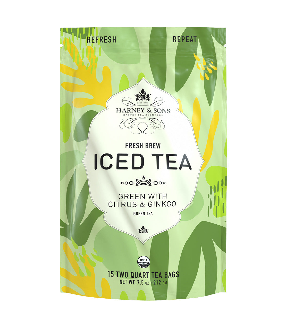 Organic Green with Citrus & Ginkgo Fresh Brew Iced Tea from Harney & Sons Fine Teas