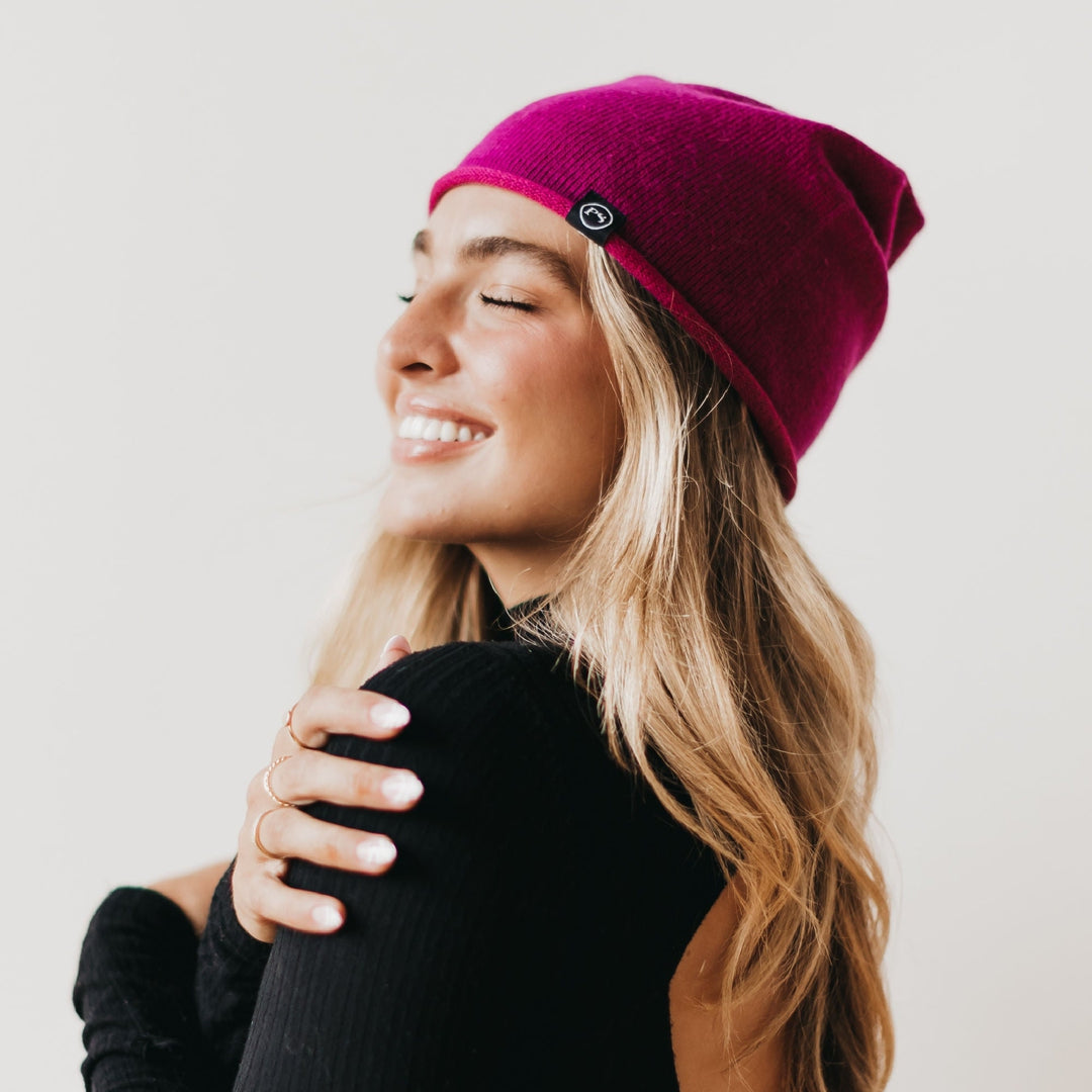 Rolled Edge, Cashmere Beanie from Pretty Simple