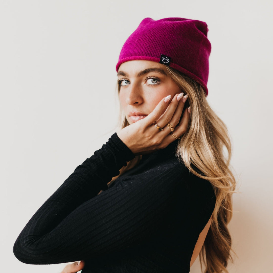 Rolled Edge, Cashmere Beanie from Pretty Simple