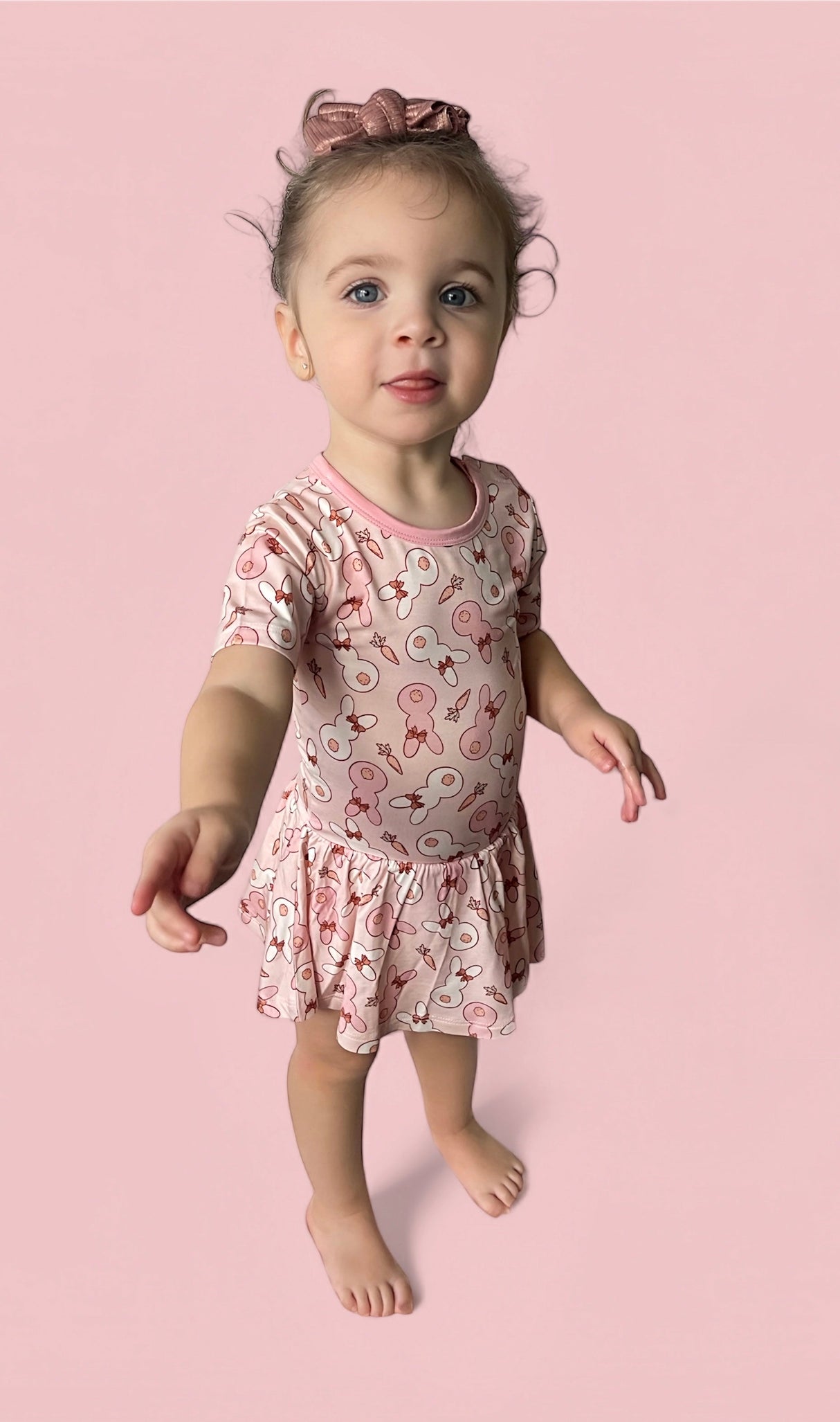 BUNNIES AND BOWS DREAM BODYSUIT DRESS from DREAM BIG LITTLE CO