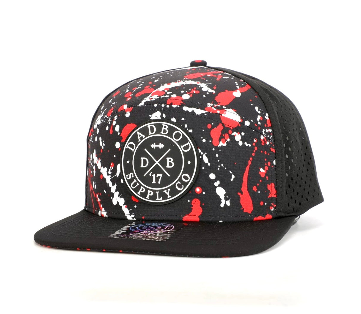 Premium Active 6-Panel Logo Hat (Black Splatter) from DadBod Apparel