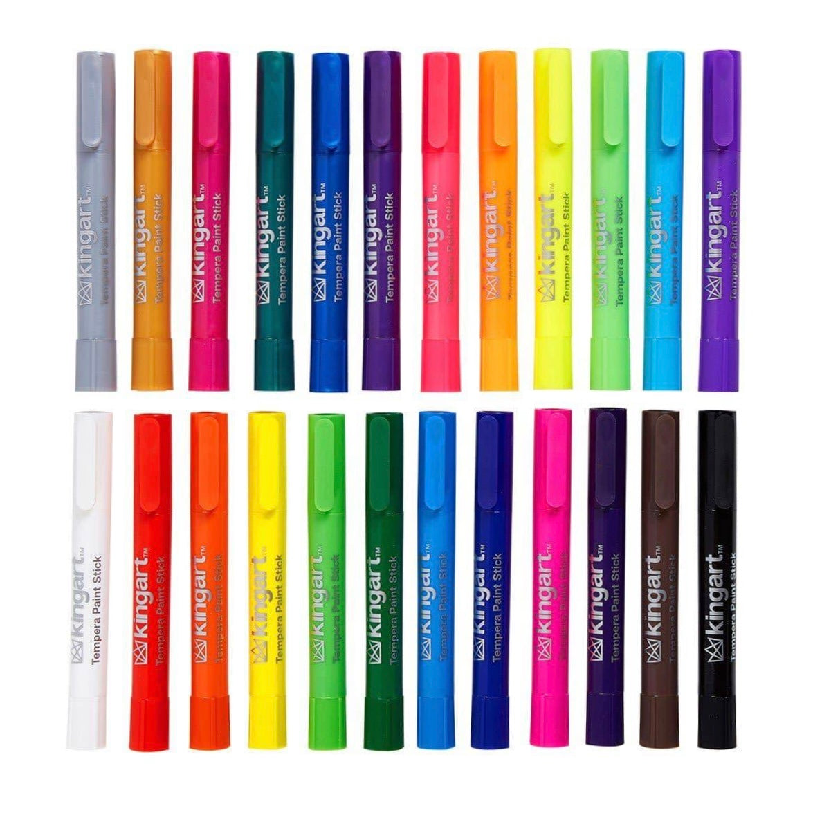 Tempera Paint Thin Sticks, 24 Colors from KINGART