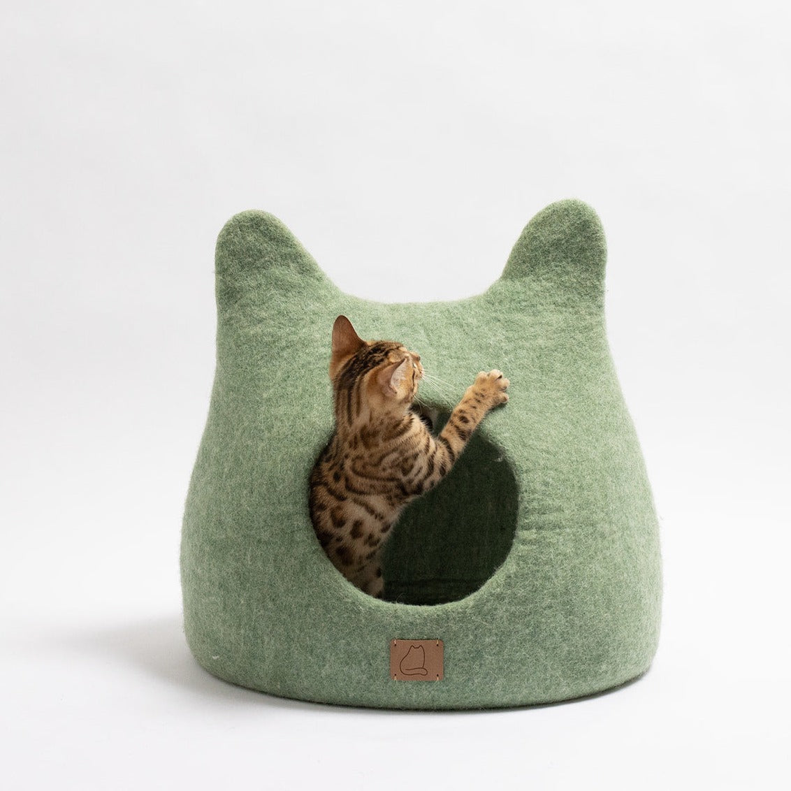 Eucalyptus Green | Ear Style Cave from Fuzzy Cove