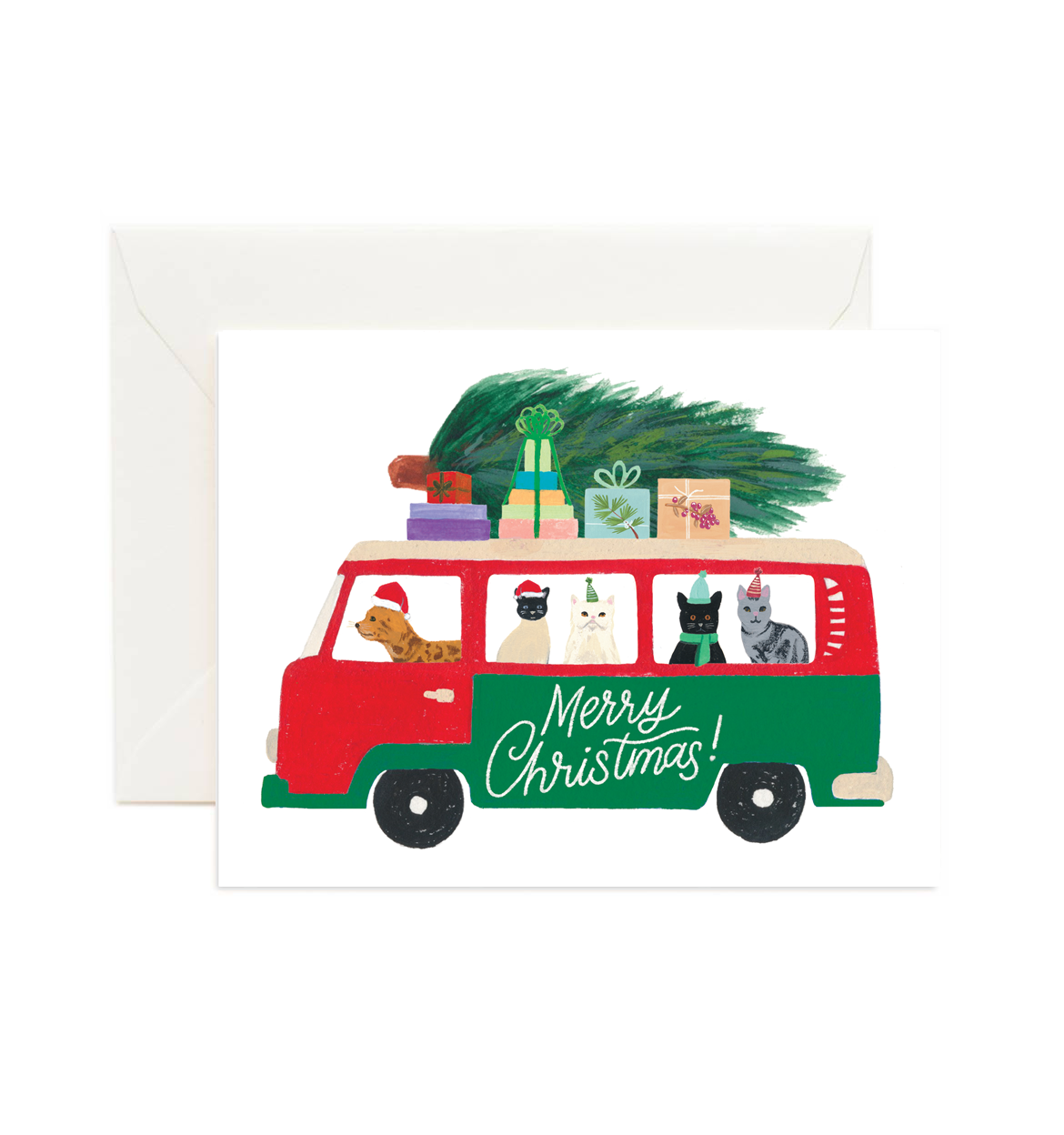 Christmas Van Cats from Forage Paper Co.