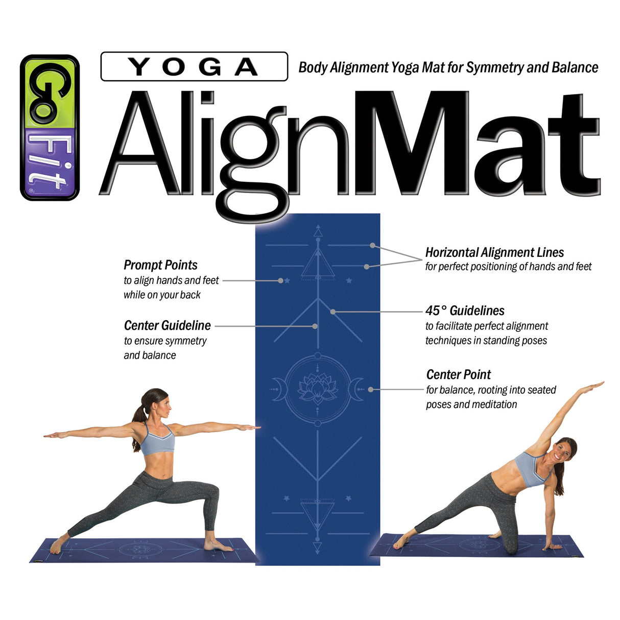 Yoga AlignMat™ - Blue From GoFit.net
