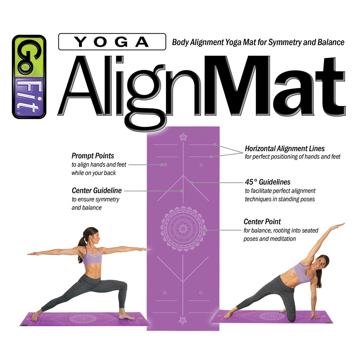 Yoga AlignMat™ - Purple From GoFit.net