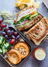 STAINLESS STEEL LUNCH BOX, 2 TIER Leak Proof, 3 COMPARTMENTS, 60 OZ from ecozoi