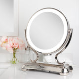 Glamour LED Lighted Makeup Mirror with Magnification from Zadro