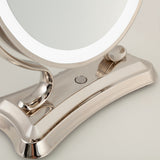 Glamour LED Lighted Makeup Mirror with Magnification from Zadro