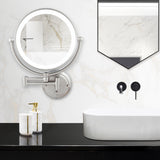 Glamour Lighted Wall Mounted Makeup Mirror with Magnification from Zadro