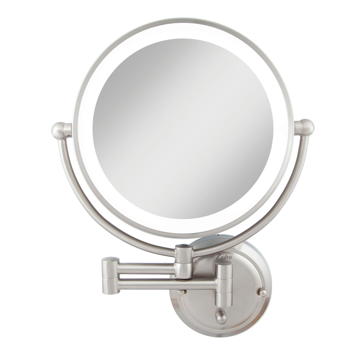 Glamour Lighted Wall Mounted Makeup Mirror with Magnification from Zadro