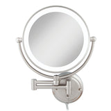 Glamour Lighted Wall Mounted Makeup Mirror with Magnification from Zadro