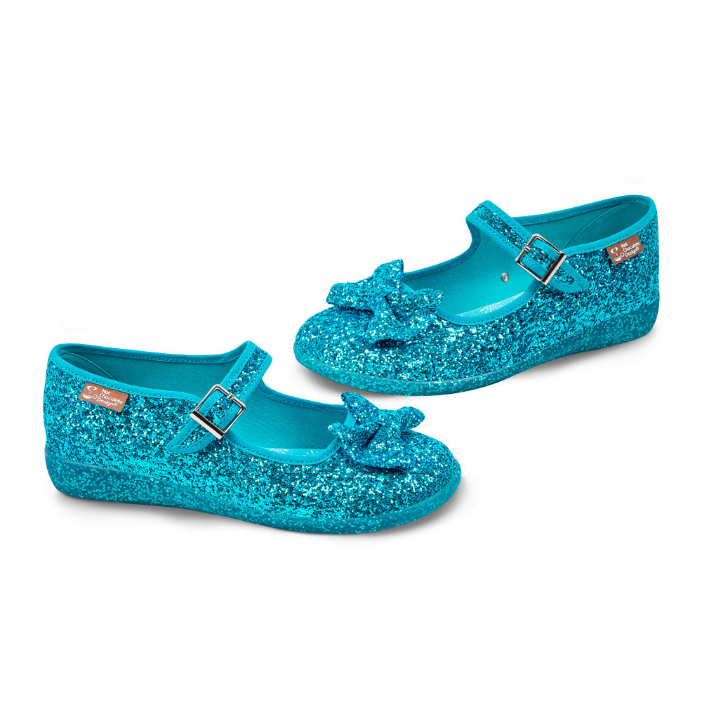 Chocolaticas® Glitter Ice Women's Mary Jane Flat from Hot Chocolate Design