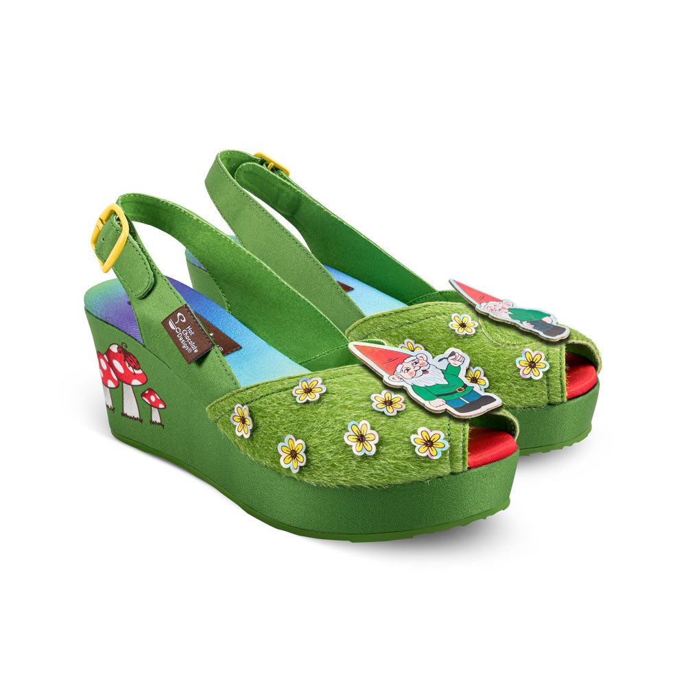 Chocolaticas® Naughty Gnome Women's Sandal from Hot Chocolate Design