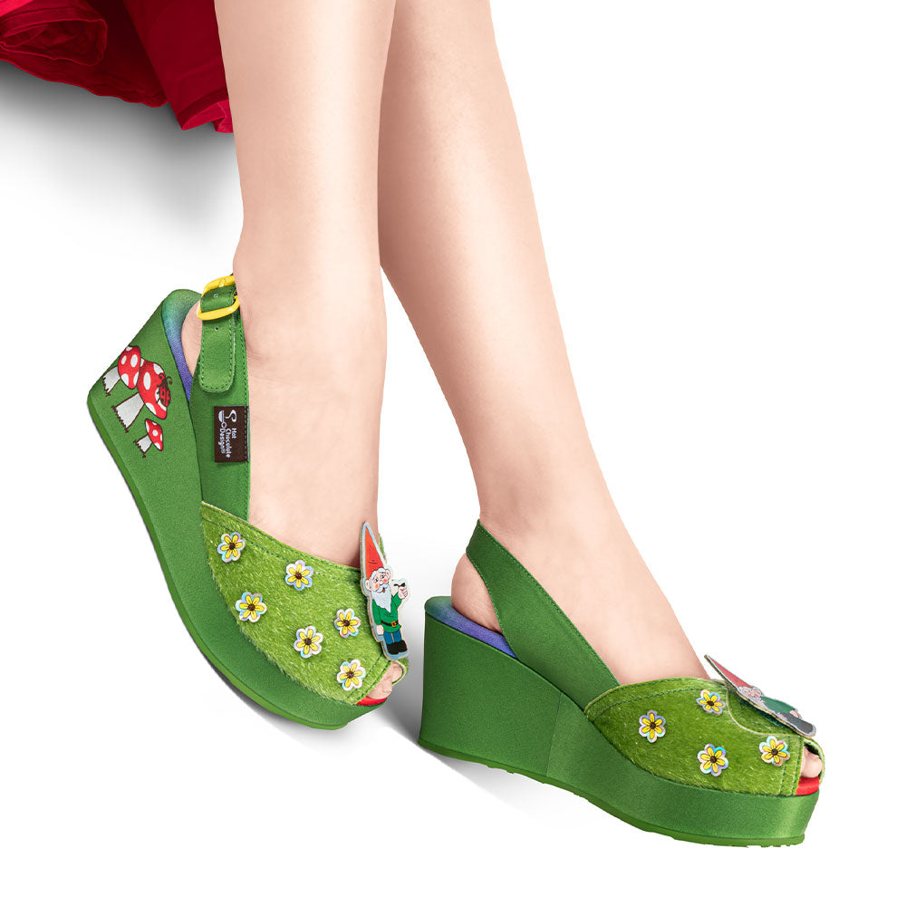 Chocolaticas® Naughty Gnome Women's Sandal from Hot Chocolate Design
