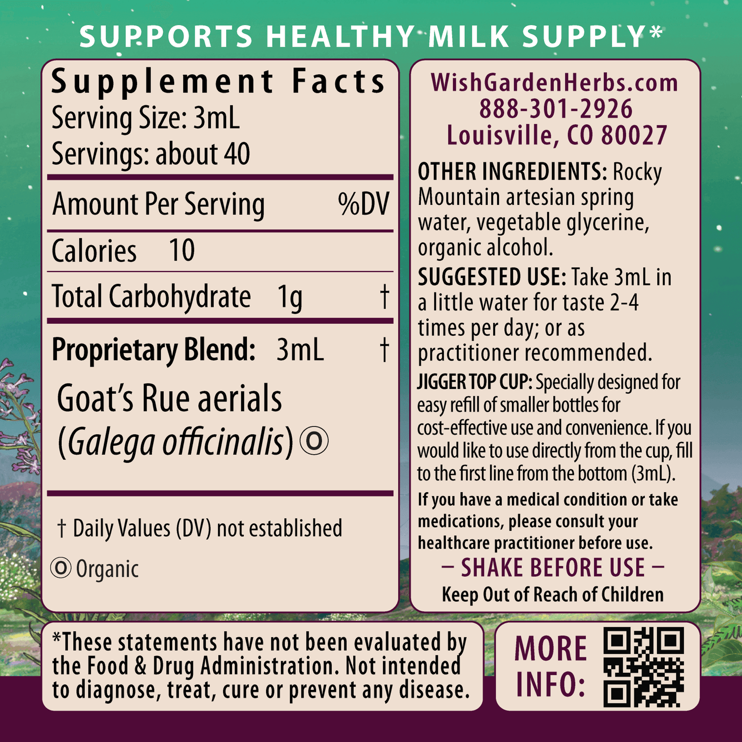 Goat's Rue Lactation Aid From WishGarden Herbs