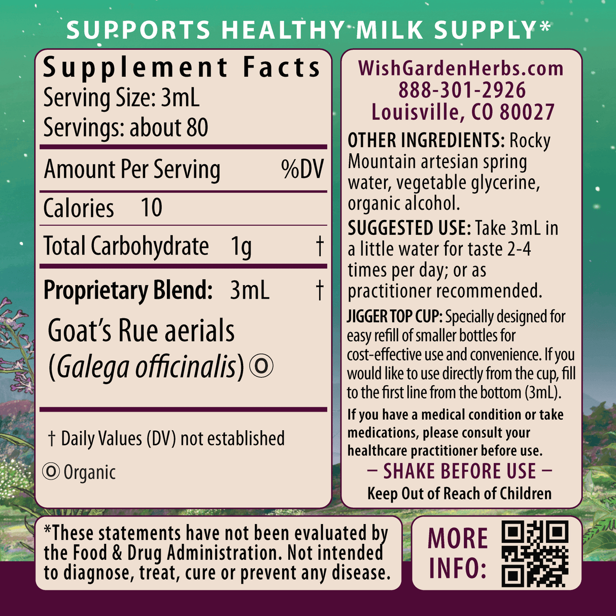 Goat's Rue Lactation Aid From WishGarden Herbs