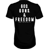 GOD, GUNS, & FREEDOM Men's T-Shirt From Combat Iron Apparel
