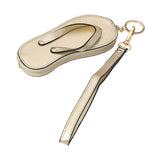 Faux Leather Flip-flop Mini Wristlet Bag Charm Coin Purse  from Madeline Love