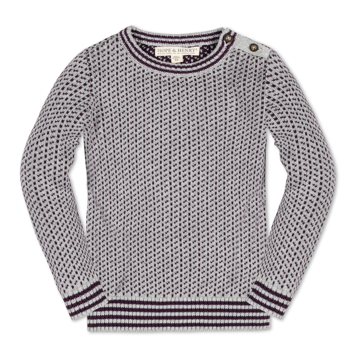 Organic Intarsia Crew Neck Sweater - Baby from Hope & Henry