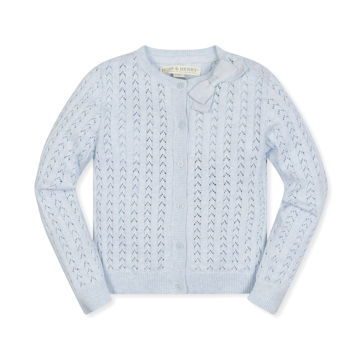 Organic Pointelle Bow Cardigan - Baby from Hope & Henry