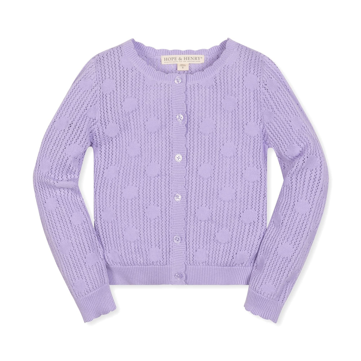 Organic Scallop Edge Cardigan - Baby from Hope & Henry