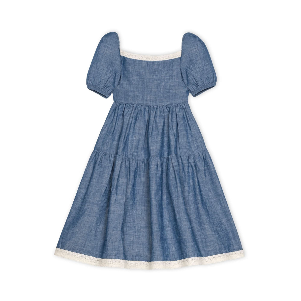 Crochet Trim Organic Chambray Dress - Baby from Hope & Henry