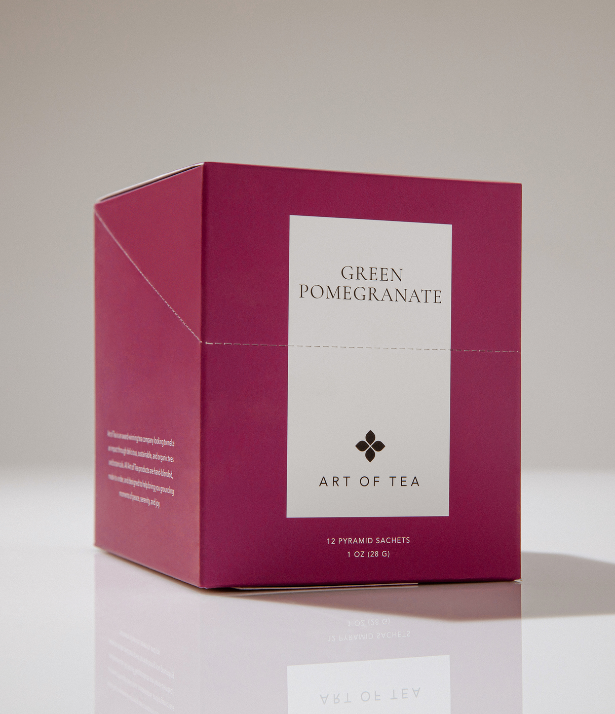Green Pomegranate Tea Eco Teabag Sachets from Art of Tea