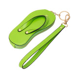 Faux Leather Flip-flop Mini Wristlet Bag Charm Coin Purse  from Madeline Love
