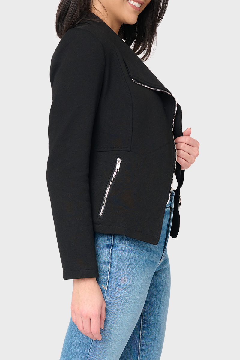 Stretch Knit Moto Jacket from Gibsonlook