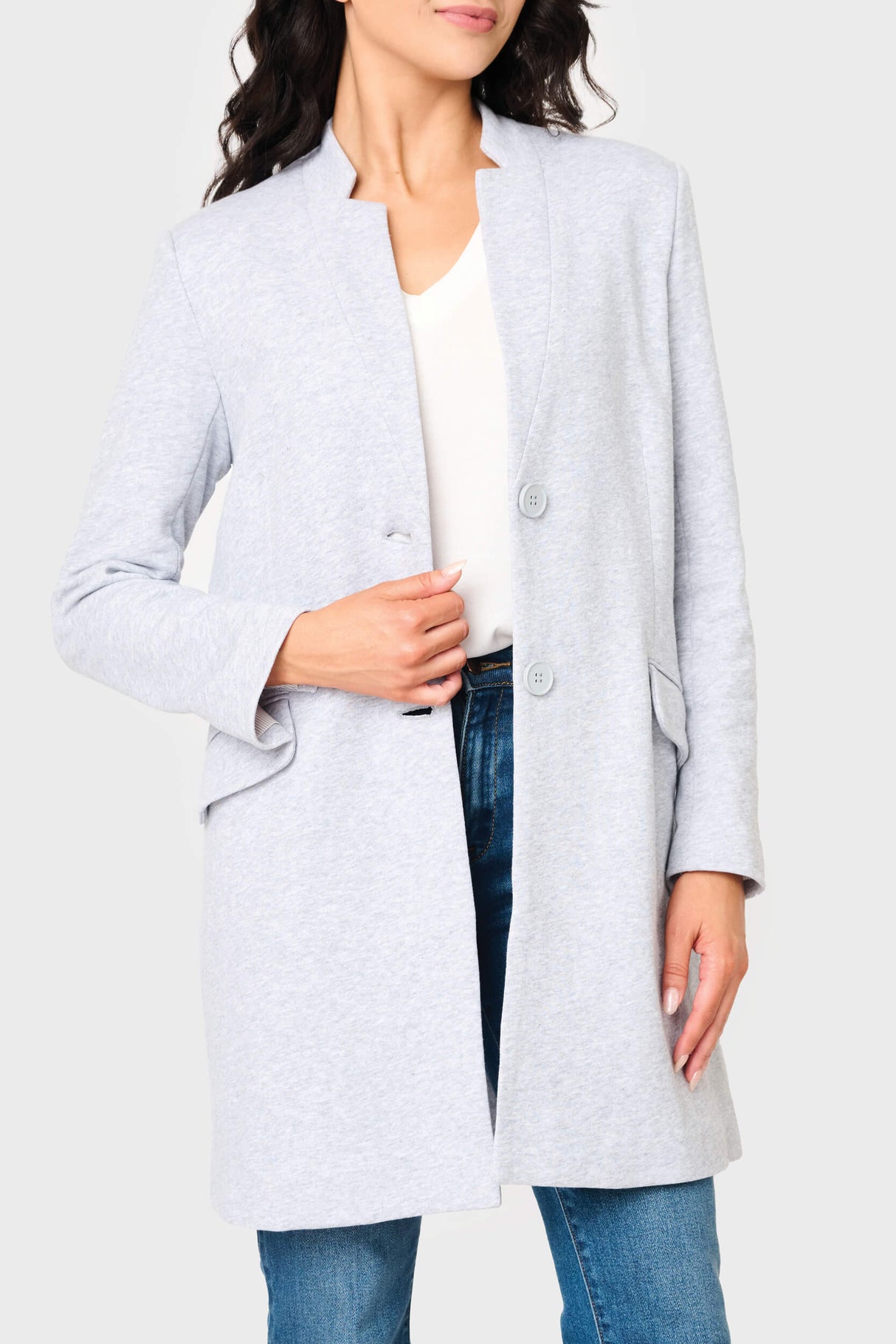 Notch Collar Knit Topper Jacket from Gibsonlook