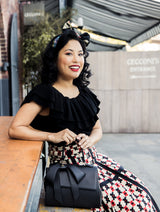 Cottontail - Black Vegan Leather Bag from Gunas New York