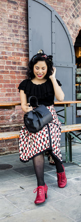 Cottontail - Black Vegan Leather Bag from Gunas New York