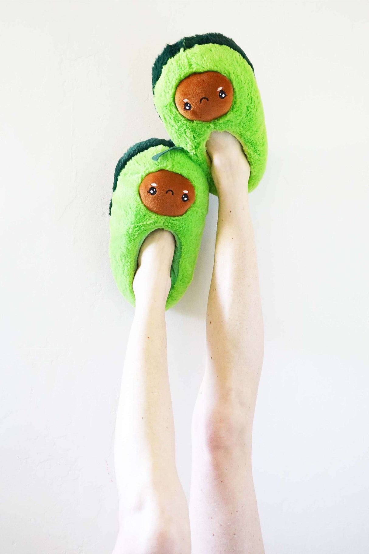 Avocuddle Fuzzy Slippers From Oooh Yeah! Socks