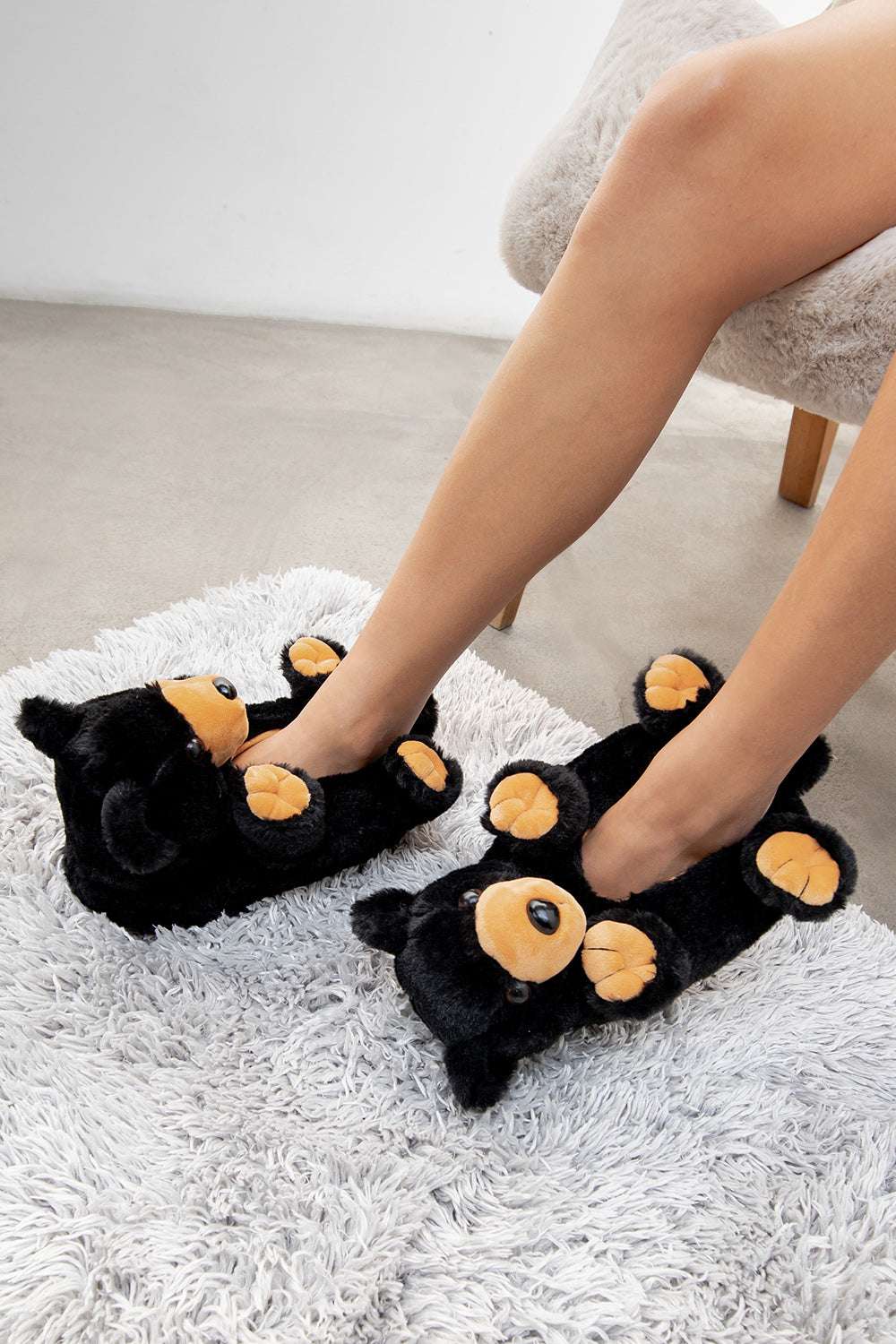 Homer the Black Bear Slippers From Oooh Yeah! Socks