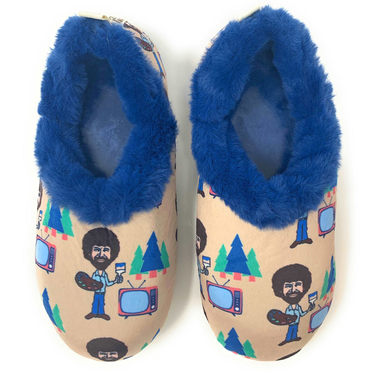 Bob Ross TV Slippers from Oooh Yeah! Socks