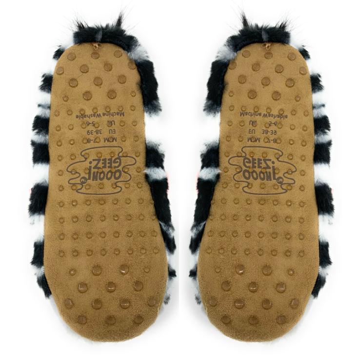 ZZ Zebra Slippers from Oooh Yeah! Socks